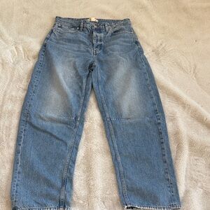Madewell The Darted Barrel-Leg Jean. NWOT